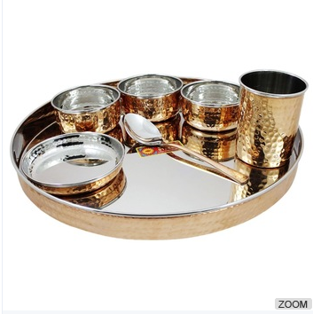 Dinnerware Stainless Steel Copper Traditional Dinner Set