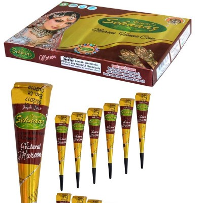 Shenaaz Super Maroon Henna Cone