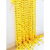 5 Fit Yellow Artificial Marigold Flower Garland for Decoration