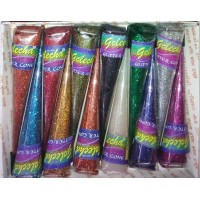 Glitter Henna Cone Multi Color Glitter Cones