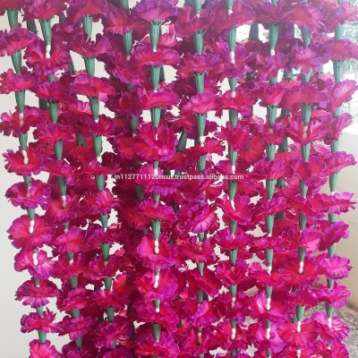 Purple Artificial Marigold flower String